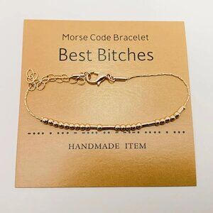 ($8) Best B*tches Morse Code Bracelet